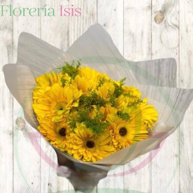 Ramo de 12 gerberas amarillas, de Florería Isis