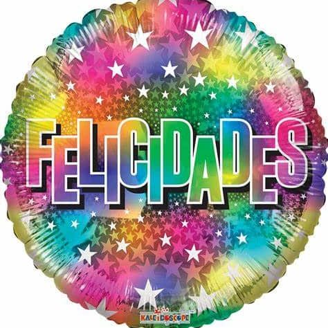 Globo «Felicidades», de Florería Isis