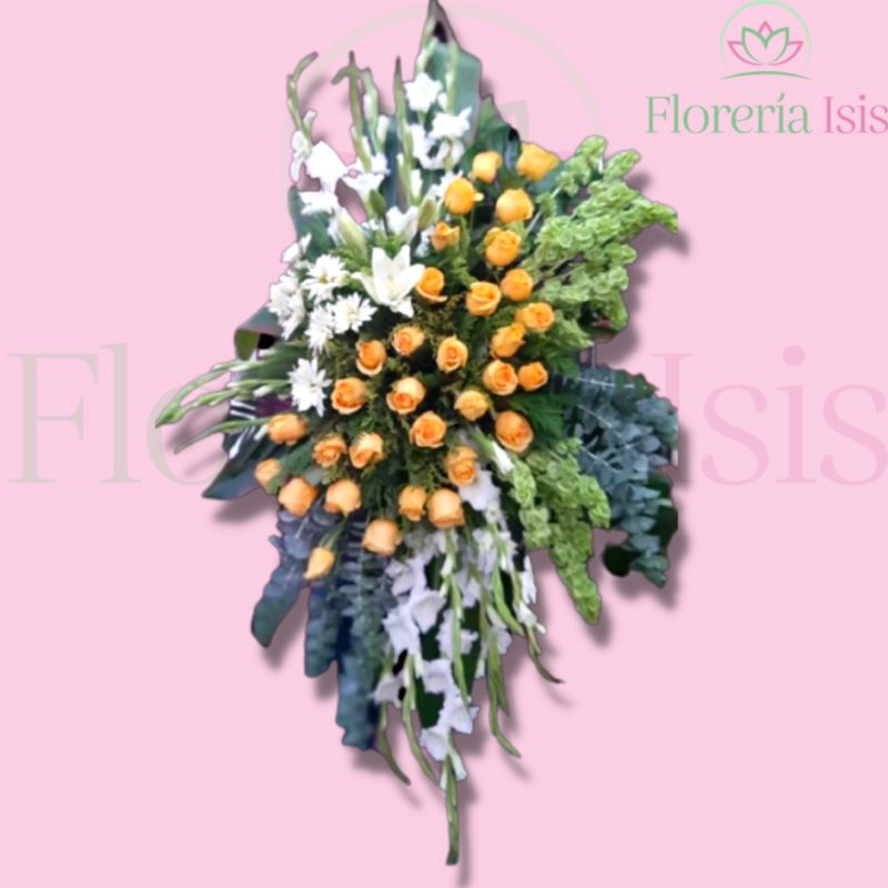 Medallón de flores con gladiola, de Florería Isis