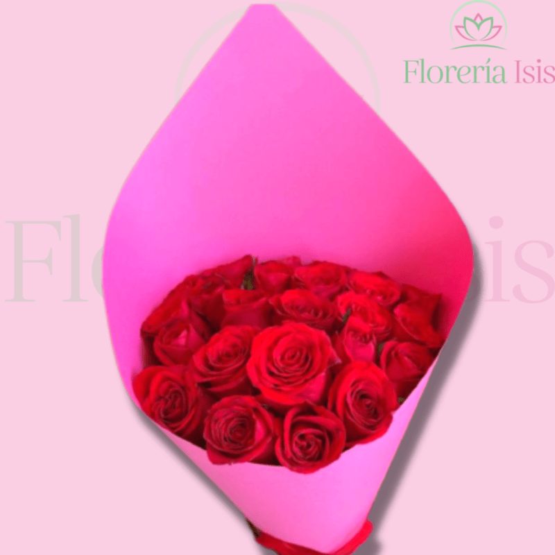Ramo de 24 rosas rojas, de Florería Isis